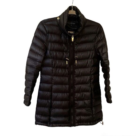 Via Spiga Womens Black Quilted Lightweight Puffer Jacket Coat, Size XS - Picture 2 of 12
